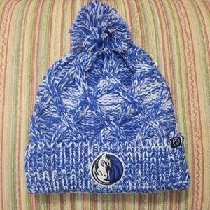 Blue and White Mens Beanie NBA Texas Mavericks